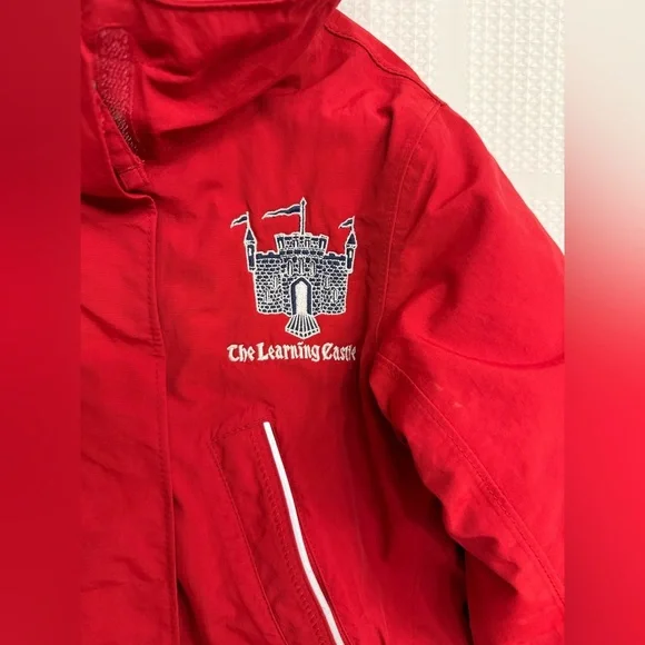 Lands' End Kids Red and Gray Fleece Jacket Squall - Picture 2 of 7